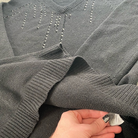 Vintage Dior Homme AW05 Beaded Wool Sweater - Picture 5 of 9